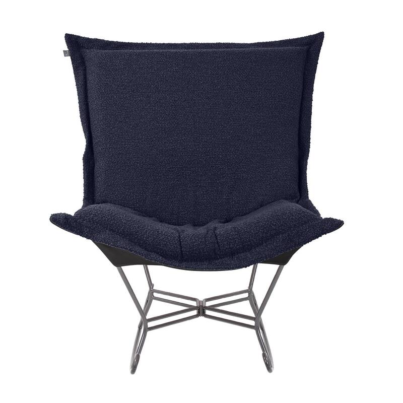 Allan Andrews Scroll Puff Rocker with Titanium Frame, Barbet Collection