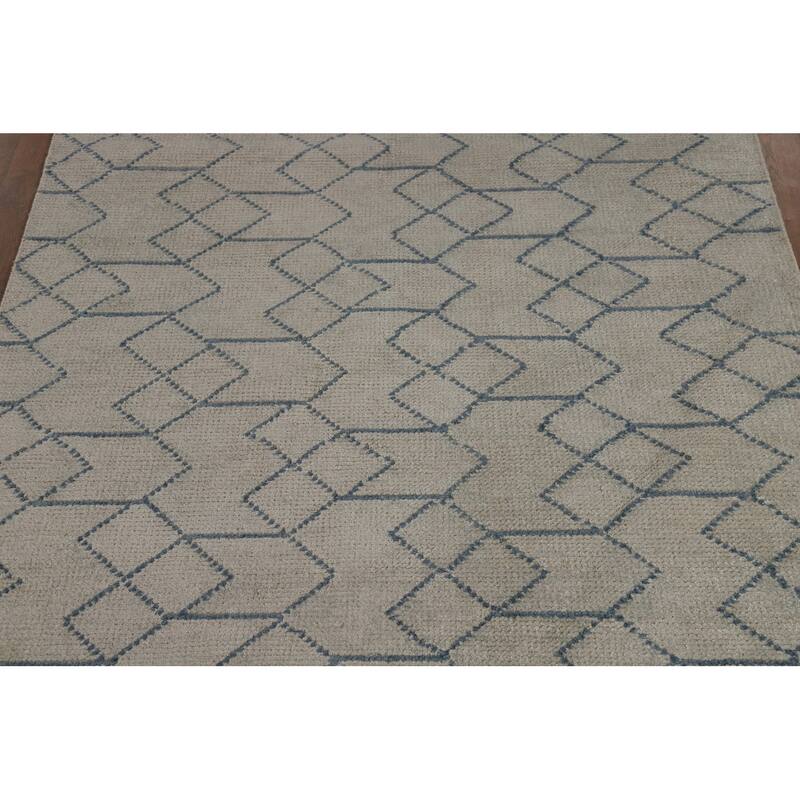 Contemporary Moroccan Oriental Area Rug Handmade Wool Carpet - 5'0" x 7'11"