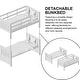 preview thumbnail 4 of 14, Furniture of America Giorgos 2-Piece White Solid Wood Twin over Twin Bunk Bed and Chest Kids Bedroom Set