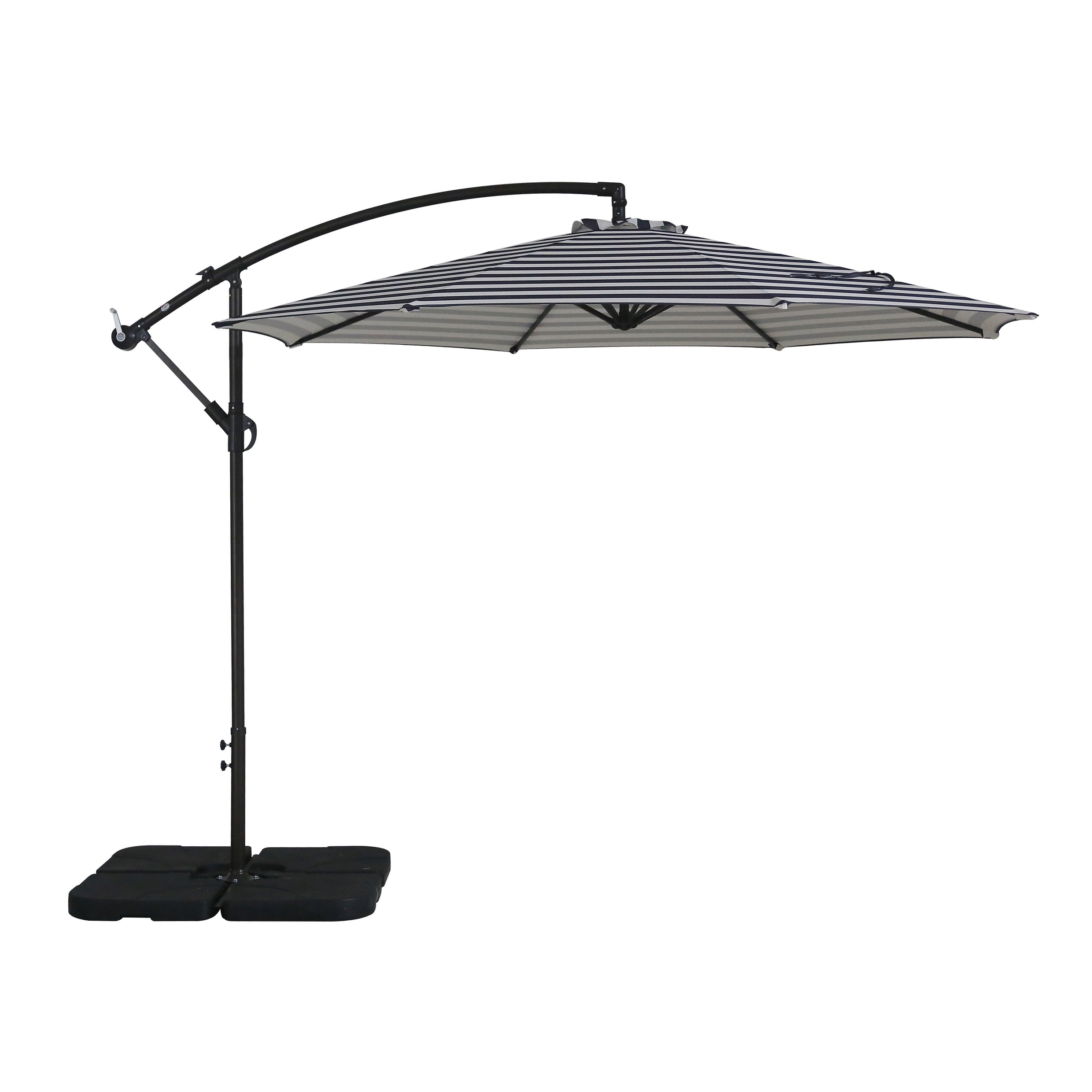 Steele 10-ft. Offset Patio Umbrella with Weight Base Stand