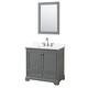 Option Dark Gray / White Quartz Top / Polished Chrome
