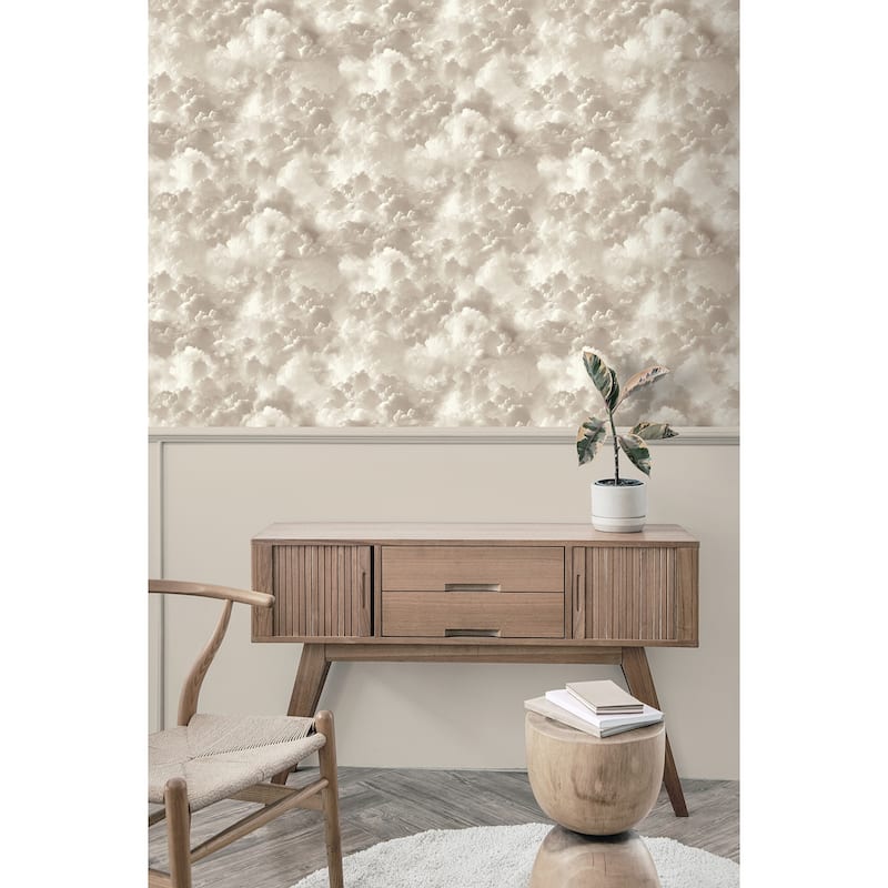 Arthouse Merryweather Neutral Cloudy Skies Wallpaper