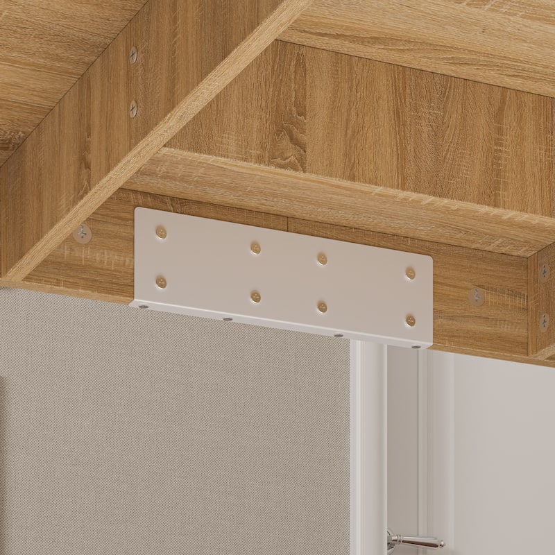 Wooden Conference Table with White Base Meeting Table Computer Desk