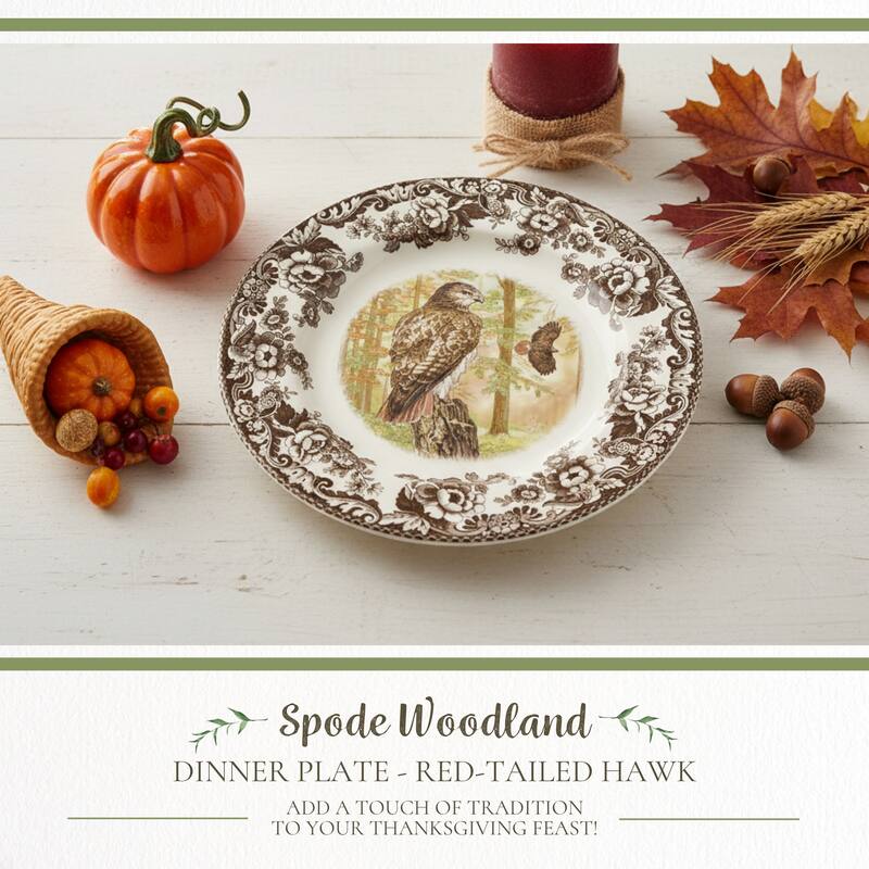 Spode Woodland Dinner Plate Birds Motif - 10.5