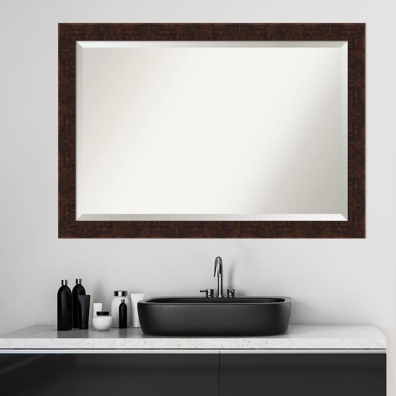 Beveled Bathroom Wall Mirror - William Frame