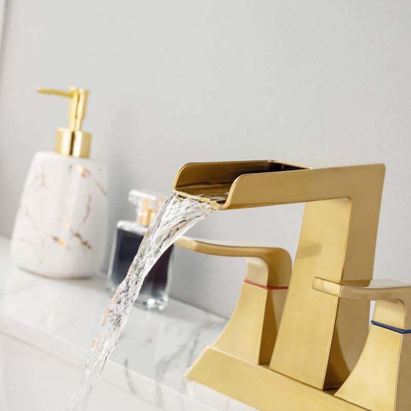 Topcraft Two Handle Waterfall Bathroom Faucet with Pop-Up Drainer