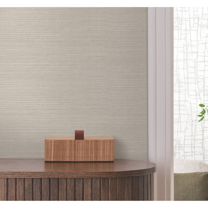 Warner Rhett Beige Striated Wallpaper