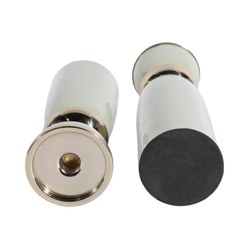 Metal Modern Curvy Pillar and Taper Holder - Green