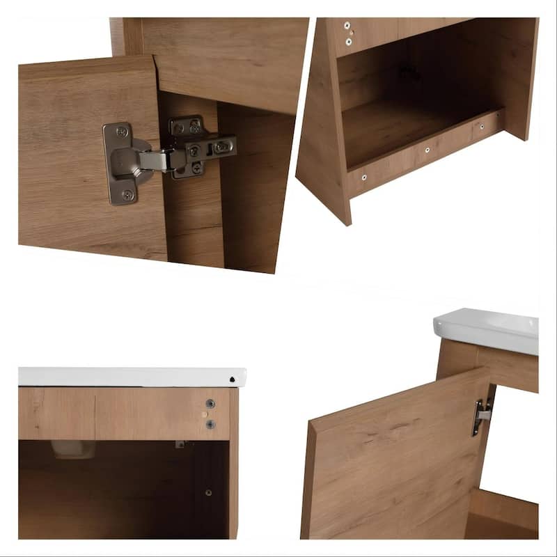 BNK 24''/28''/36''/40''/60''/68'' Bathroom Vanity With Sink, Floating Bathroom Vanity with Soft Close Doors and Shelf