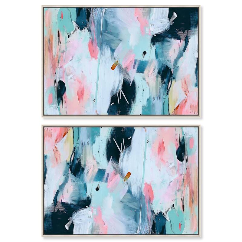 Blue Bow Sneaker II Canvas by Art Remedy - 40" x 40" - White