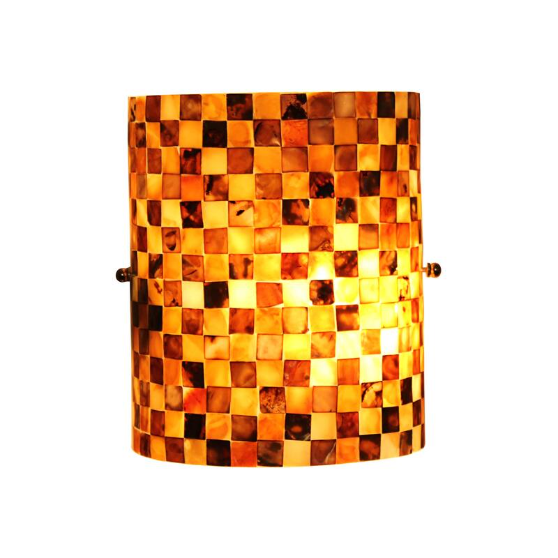 Mosaic Design 1-light Seashell Wall Sconce