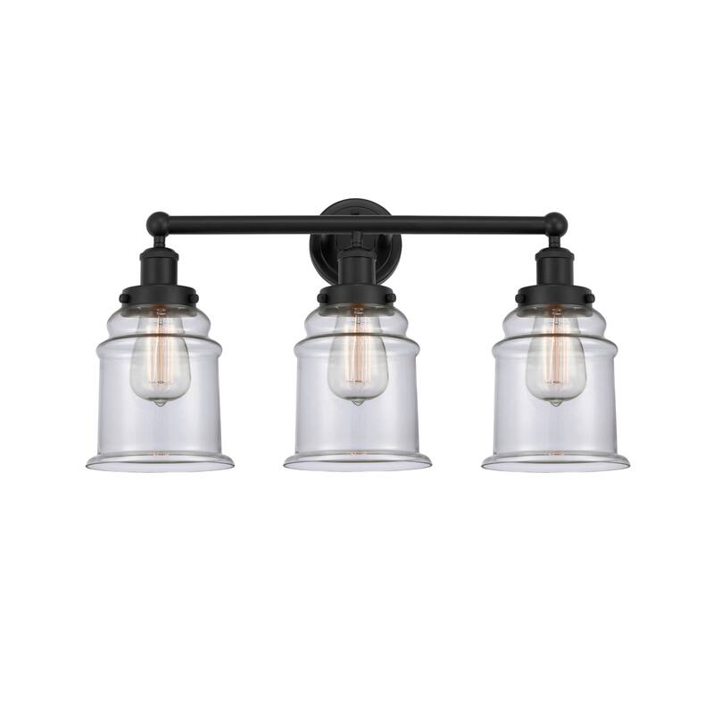 Innovations Lighting 616-3W-13-24 Canton Vanity Canton 3 Light 24" - Matte Black / Clear