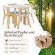 preview thumbnail 27 of 28, Gymax 5-Piece Kids Wooden Curved Back Activity Table & Chair Set w/Toy