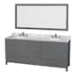 Option Dark Gray / White Carrara Marble Top / Brushed