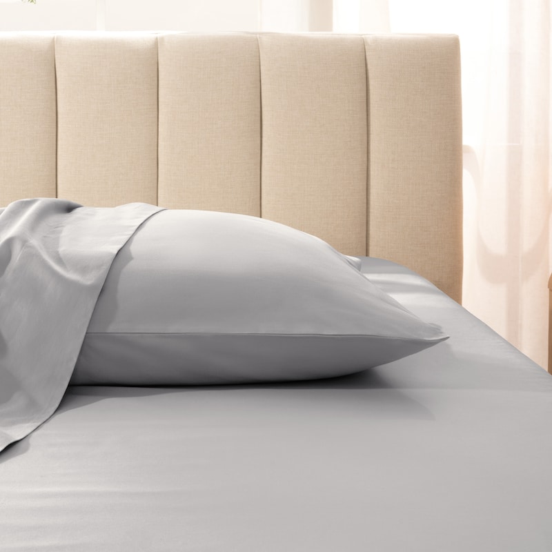 Bare Home Organic Cotton Pillowcase Set - Silky Smooth Sateen Weave
