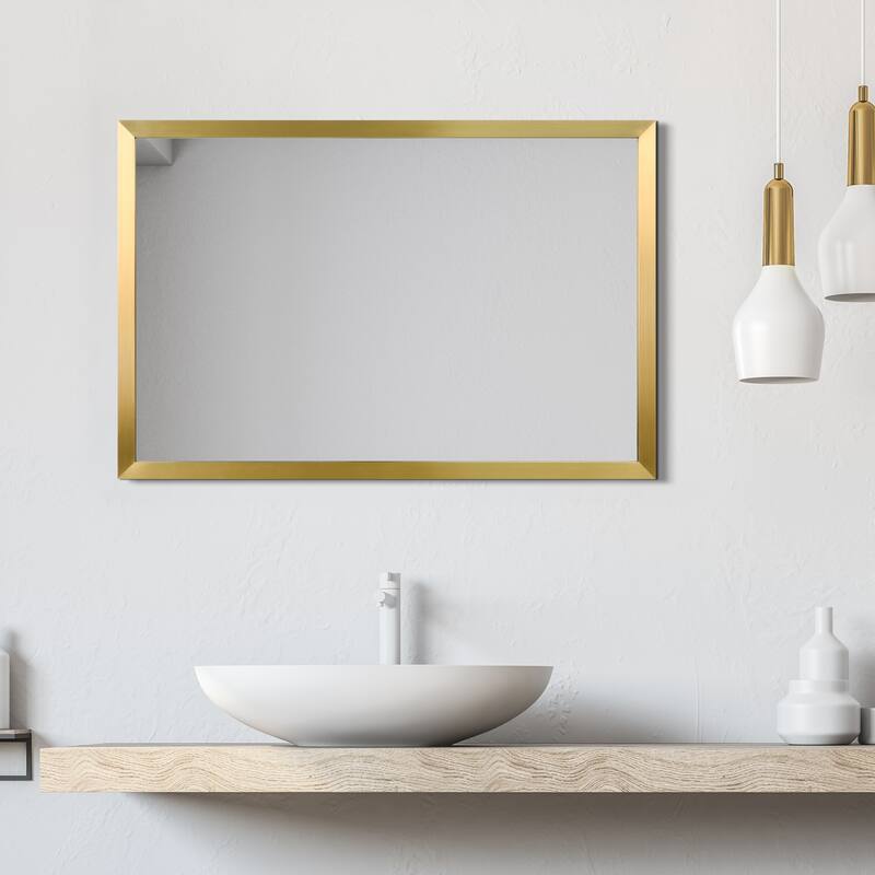 Contempo Stainless Steel Gold Wall Mirror