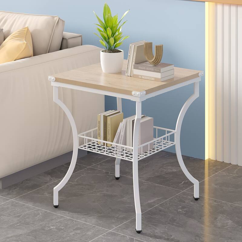VECELO Mid Cectury 3-pieces Coffee Table Set, 3-Piece Living Room Table Set(Set of 3)