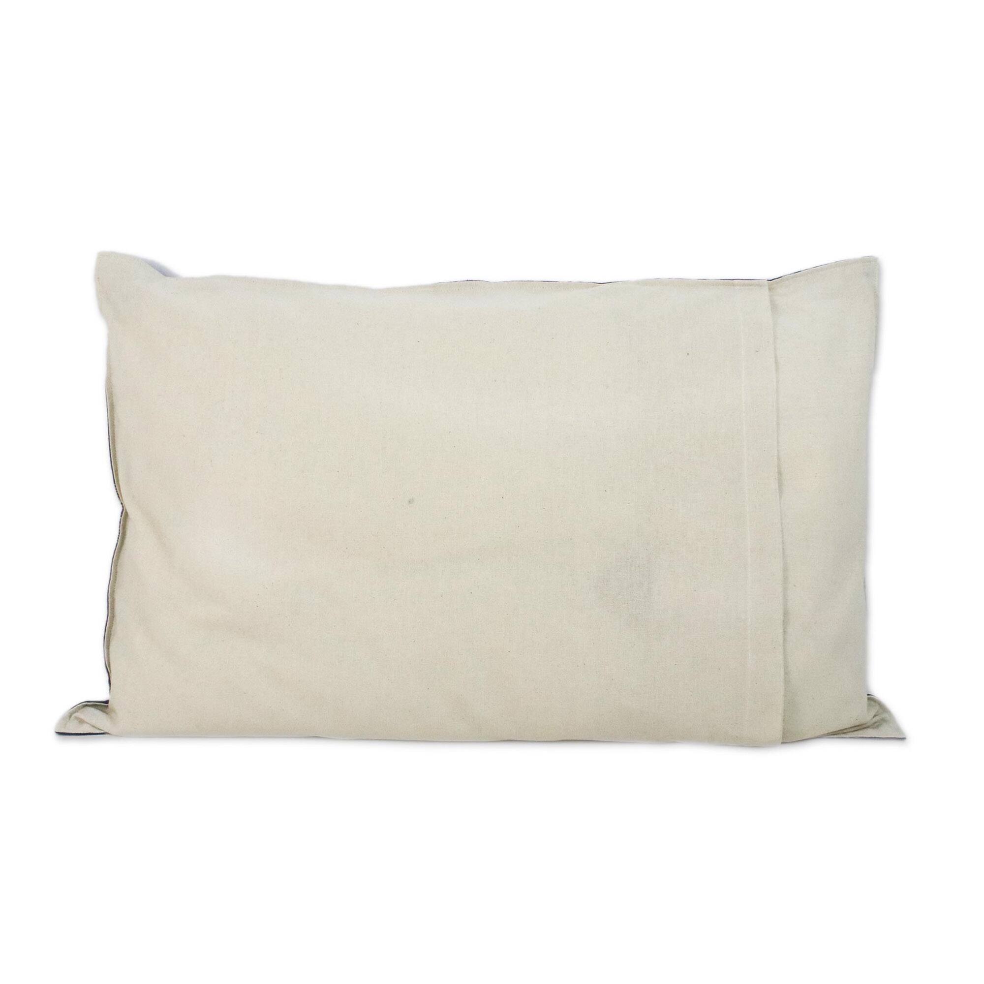 Novica Handmade Indigo Forever Batik Cotton Pillow Sham Bed Bath