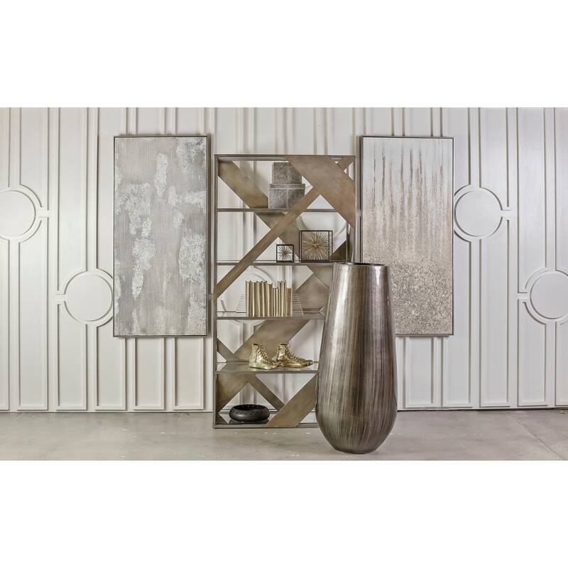 Elk Home Vesper Gold Fabric 28.5 Inch Wide Wall Art