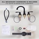 preview thumbnail 14 of 40, WOWOW 8 in. Widespread Double Handle Bathroom Faucet with Pop Up Drain