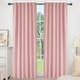 preview thumbnail 91 of 109, Deconovo Back Tab Blackout Curtains (2 Panel) 52W x 108L - Coral Pink