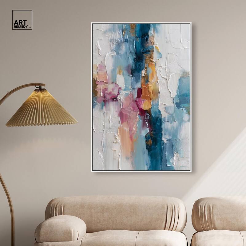 Petal Pink and Ocean Blue II Canvas by Art Remedy