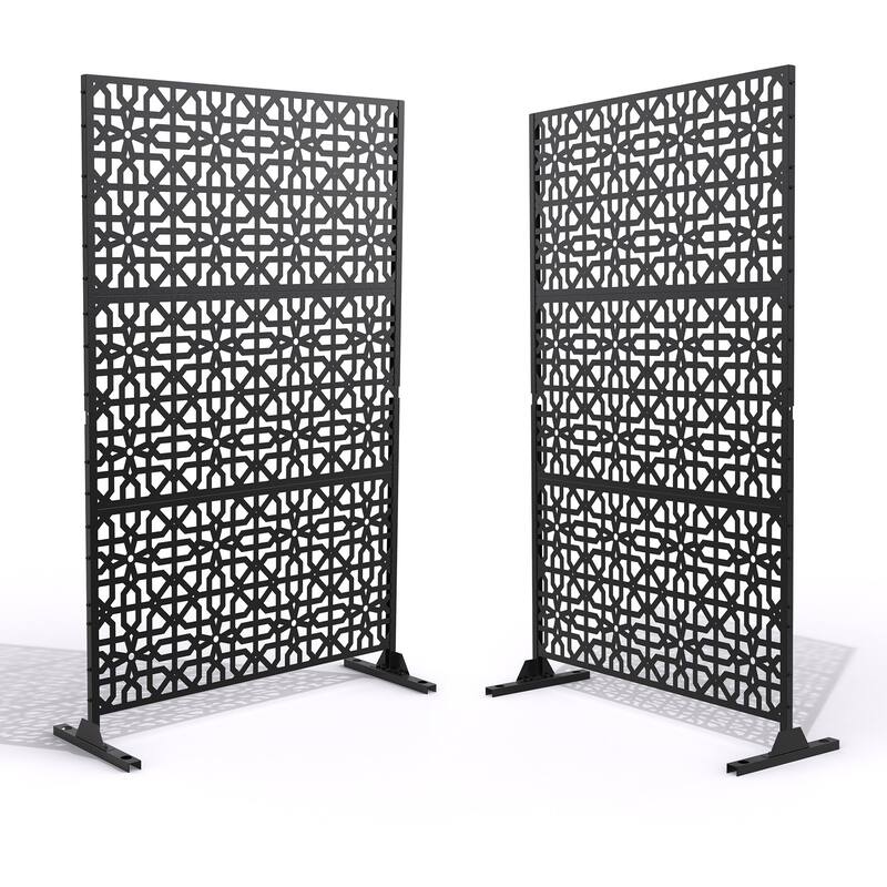 2Set Patio Outdoor Privacy Metal Screens and Panels