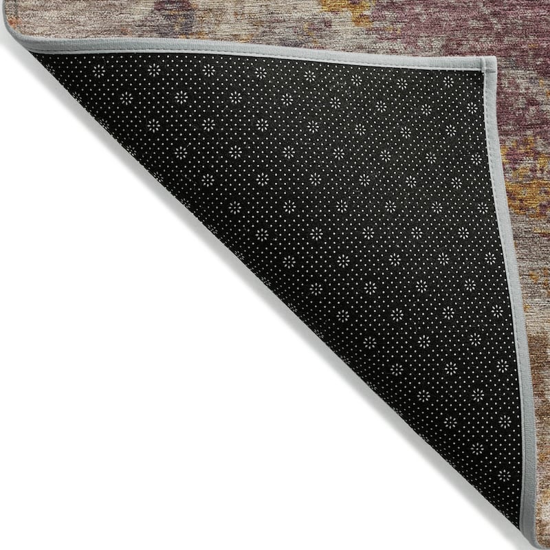 Machine Washable Indoor/Outdoor Contemporary Chantille Rug