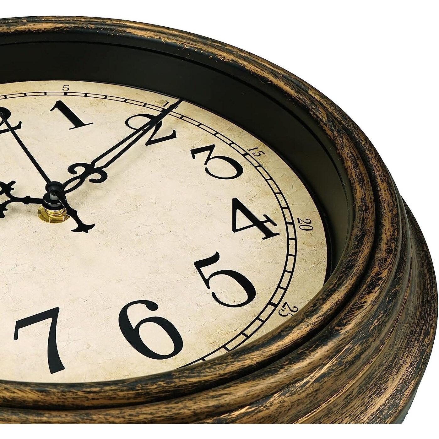 Retro Wall Clock, 12'' Non Ticking Classic Silent Wall Retro Wall Clock, 12'' Non Ticking Classic Silent Wall
