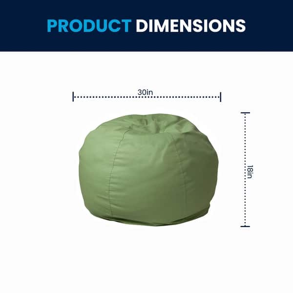 dimension image slide 13 of 22, Small Refillable Bean Bag Chair for Kids and Teens