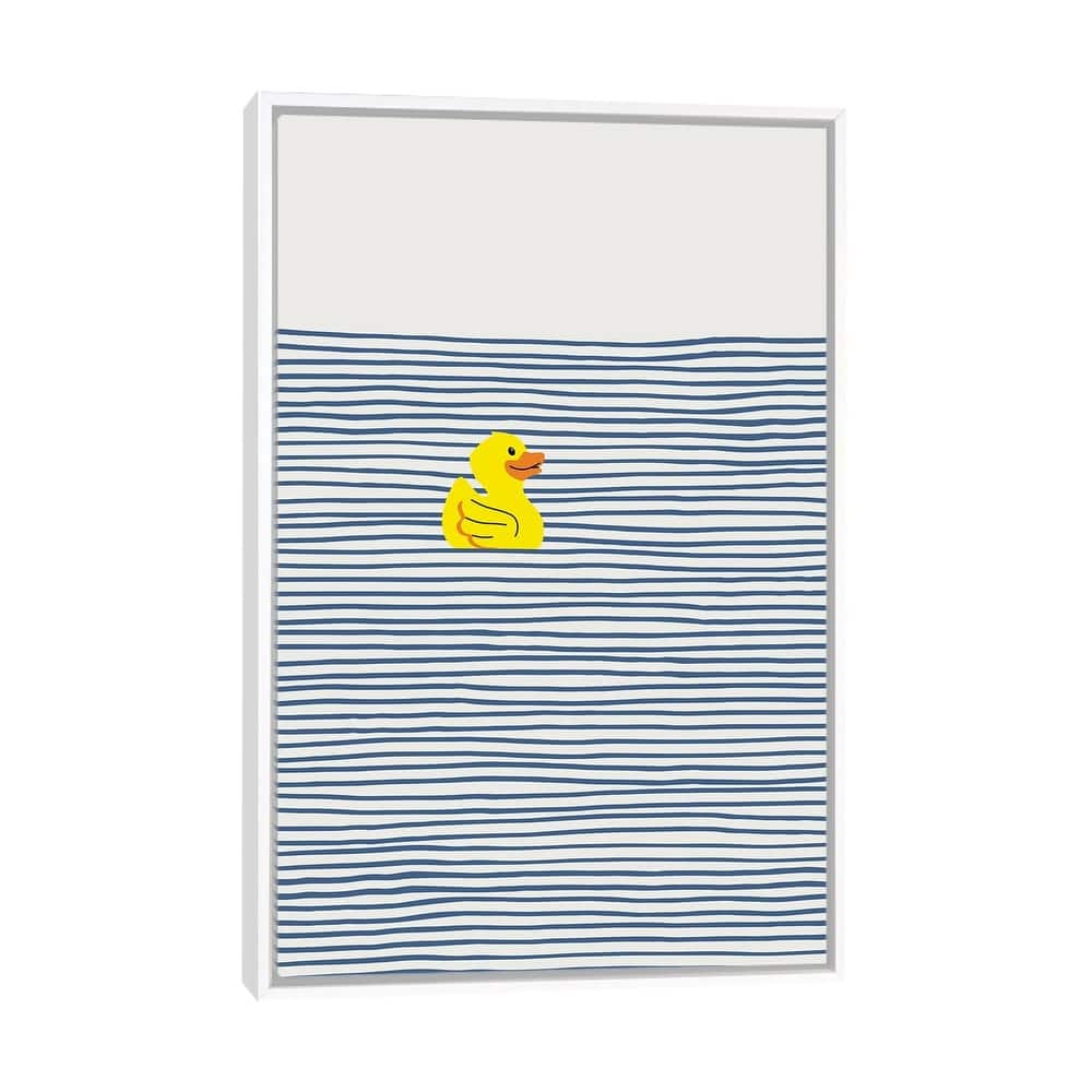 iCanvas "Yellow Rubber Duck" by Little Dean Framed Canvas Print