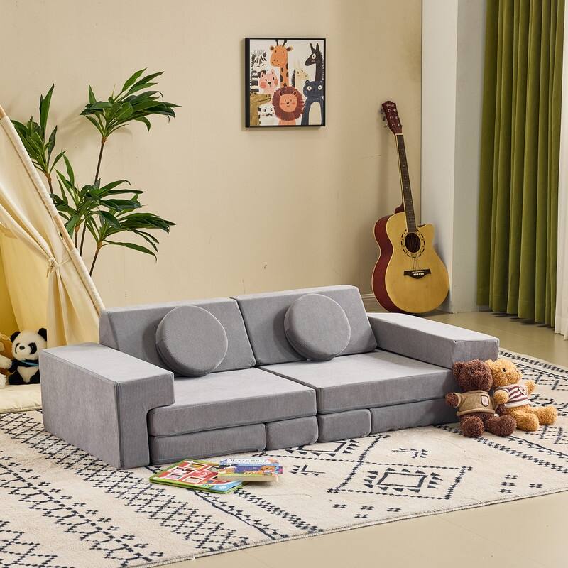 14PCS Fold Out Kids Couch Modular Kids Couch For Playroom