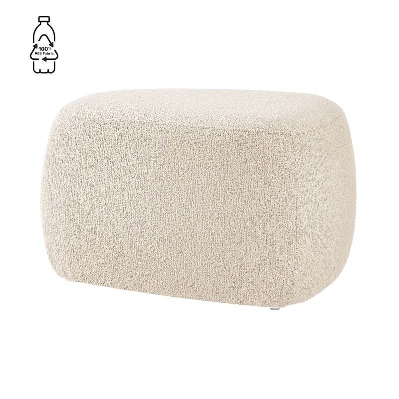 NPD Furniture Carlese Boucle Big/Small Ottoman - Small - Palladian Beige