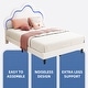 preview thumbnail 30 of 33, Moasis PU Adjustable Cloud Headboard Bed Frame Platform with LED