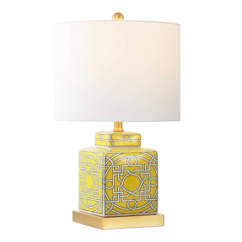 Stockholm 22" Ceramic/Metal Ginger Jar LED Table Lamp, by JONATHAN Y