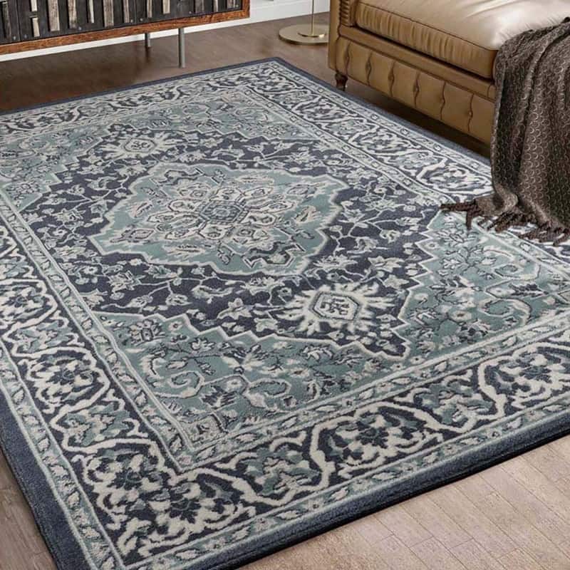 Superior Glendale Floral Medallion Indoor Area Rug