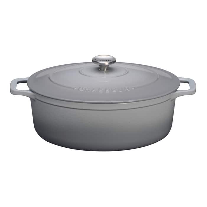 Chasseur French Enameled Cast Iron Oval Dutch Oven, 5.3-quart