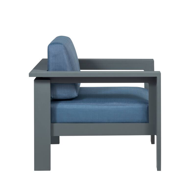 Sardinia Outdoor Arm Chair with Aluminum Metal Frame