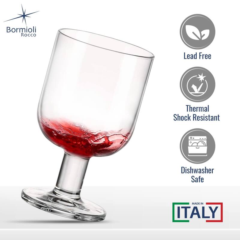 Bormioli Rocco Hosteria 11.75 oz. Stackable All Purpose Wine Stemware, Set of 6