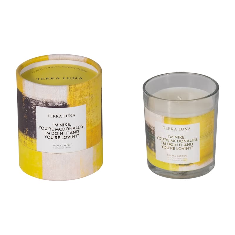 Sagebrook Home Glass Decorative Candles, Boxed Candle with Funny Quote (Set of 2) - 3" x 3" x 4" - 3" x 3" x 4" - Abstract Multi