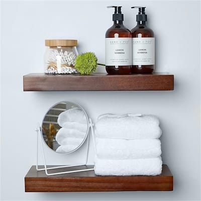 Rustic Farmhouse Floating Shelves - 6.5"D x 16"W x 1.75"H