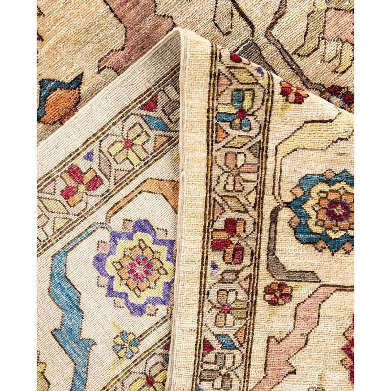 Serapi One-of-a-Kind Hand-Knotted Area Rug - Ivory - 9' 11" x 13' 11"