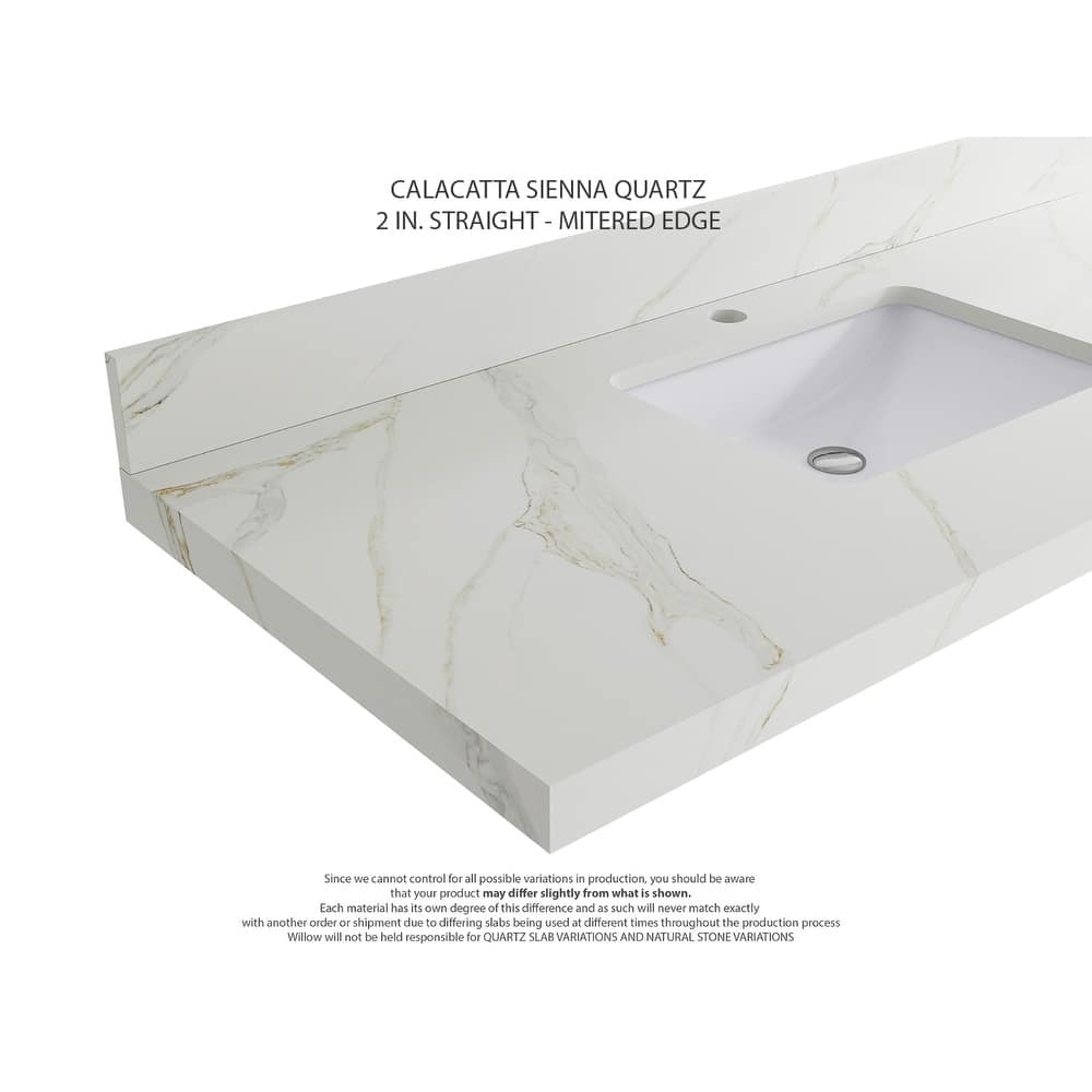 Willow Collections 30 in W x 22 in D Sonoma Free Standing Reeded Single Sink Bathroom Vanity with Countertop