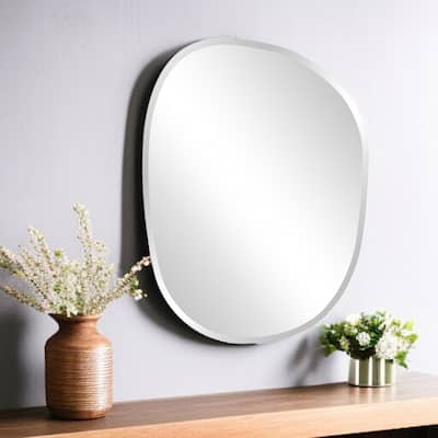 HomeRoots 24" Abstract Unframed Accent Mirror - 24" H x 18" W