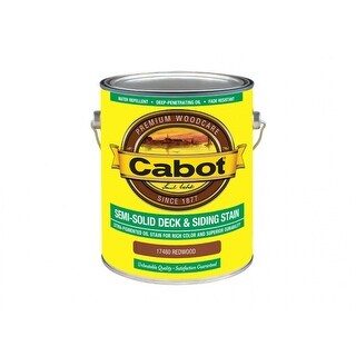 Cabot 17480-07 Semi-Solid Deck & Siding Stain, Redwood, 1 Gallon - Bed ...