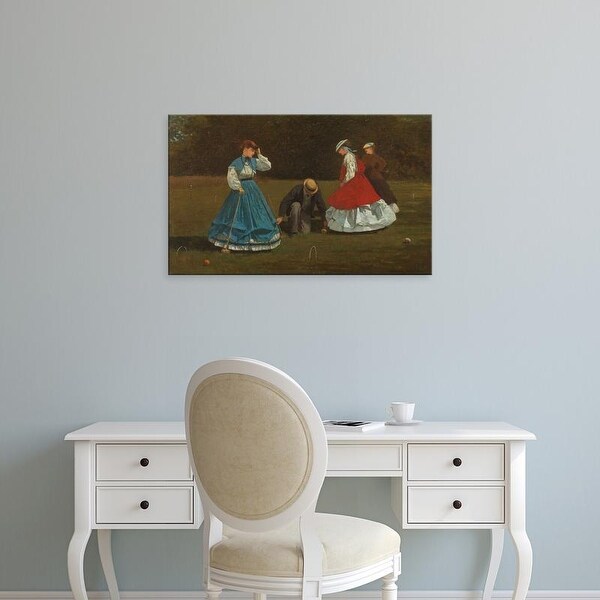 Easy Art Prints WInslow Homer's 'Croquet Scene' Premium Canvas Art