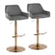 Option Grey Faux Leather/Gold Metal