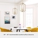 preview thumbnail 5 of 9, Hunter Zoanne 4-Light Modern Pendant Hanging Light - Island, Entry, Dining - Geometric, Contemporary, Candle, Transitional
