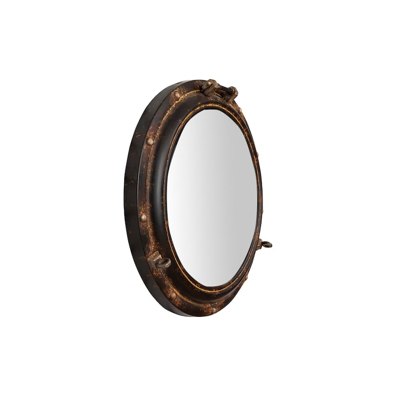 Metal Porthole Wall Mirror