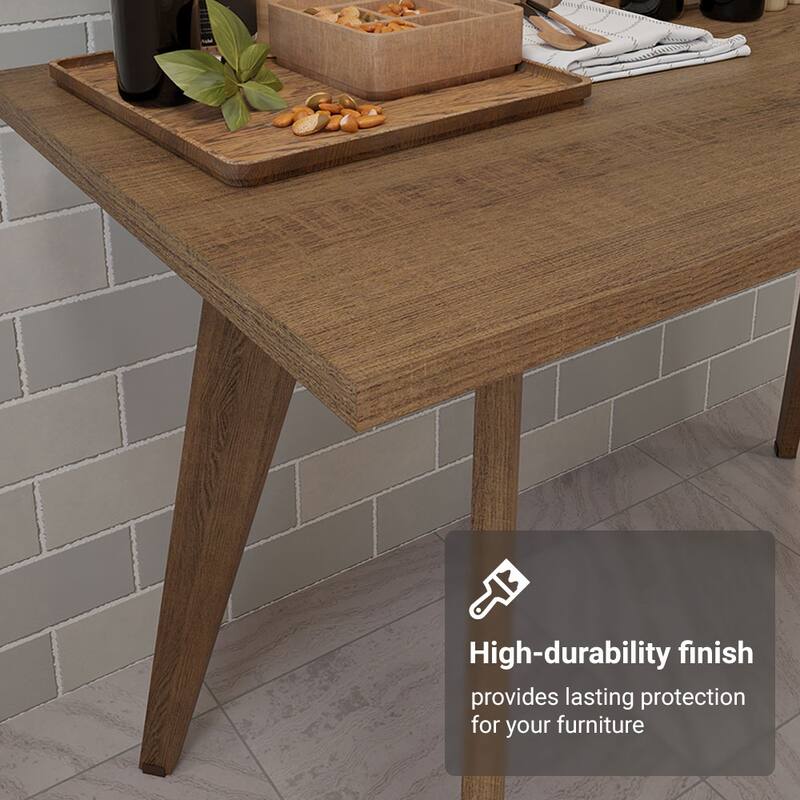 Madesa Kitchen Auxiliary Table with Wooden Surface Multi-Use Prep Station for Meal Preparation Baking Food Organization - Rustic